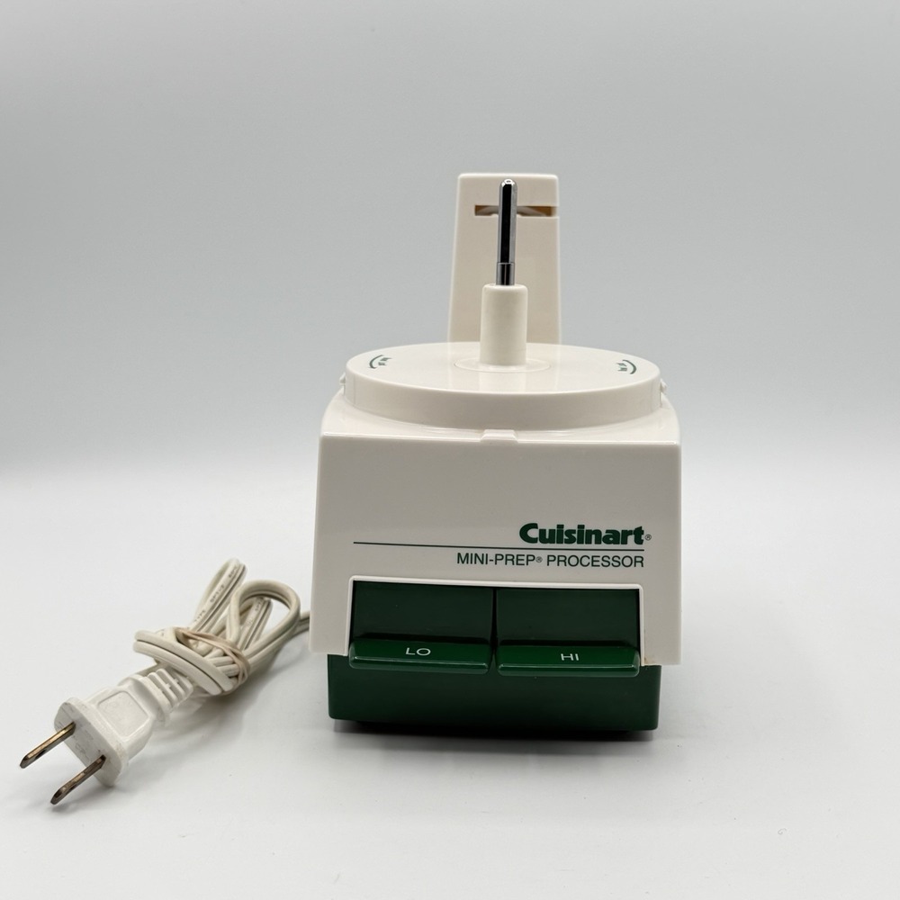 Cuisinart Mini-Prep Food Processor Base TESTED White/Green DLC-1TX Type Clean!